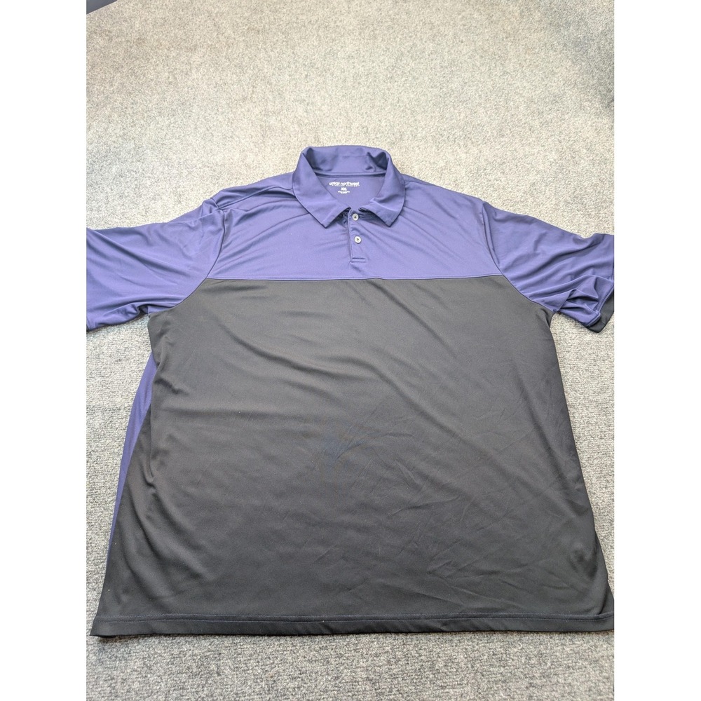 Great Northwest Clothing Company Polo Shirt Mens 2XL Purple‎ Black Colorblock